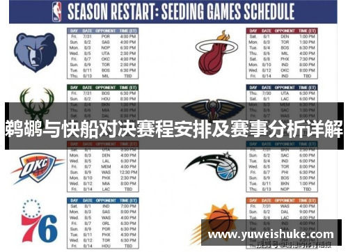 鹈鹕与快船对决赛程安排及赛事分析详解